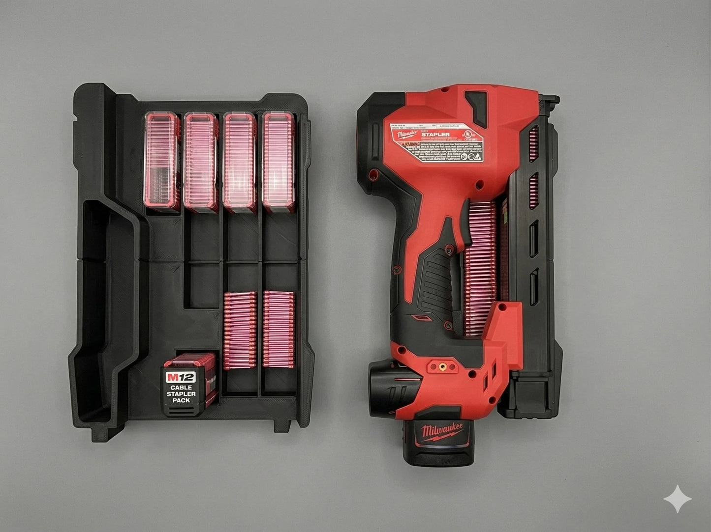 milwaukee packout insert for m12/m18 cable stapler — custom plastic insert