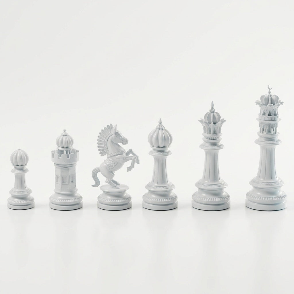 mughals chess pieces set