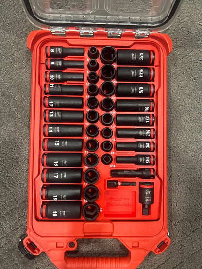 Milwaukee 3/8in 43PC Impact Socket Packout Insert – (Insert Tray only)