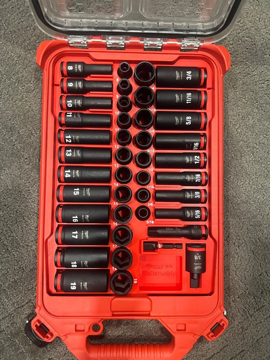 Milwaukee 3/8in 43PC Impact Socket Packout Insert – (Insert Tray only)