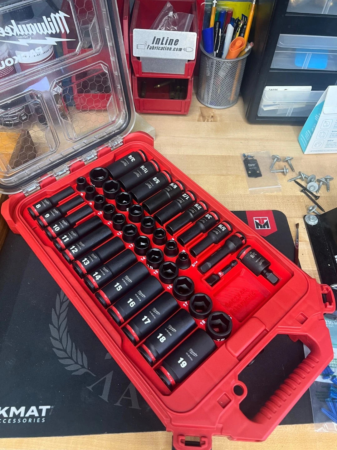 milwaukee 3/8in 43pc impact socket packout insert – (insert tray only)
