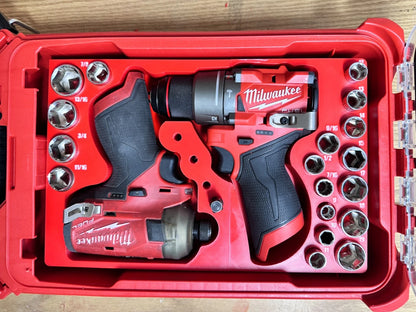 M12 Fuel Drill & Impact Combo Tray - Fits Milwaukee Packout - NO TOOLS INCLUDED