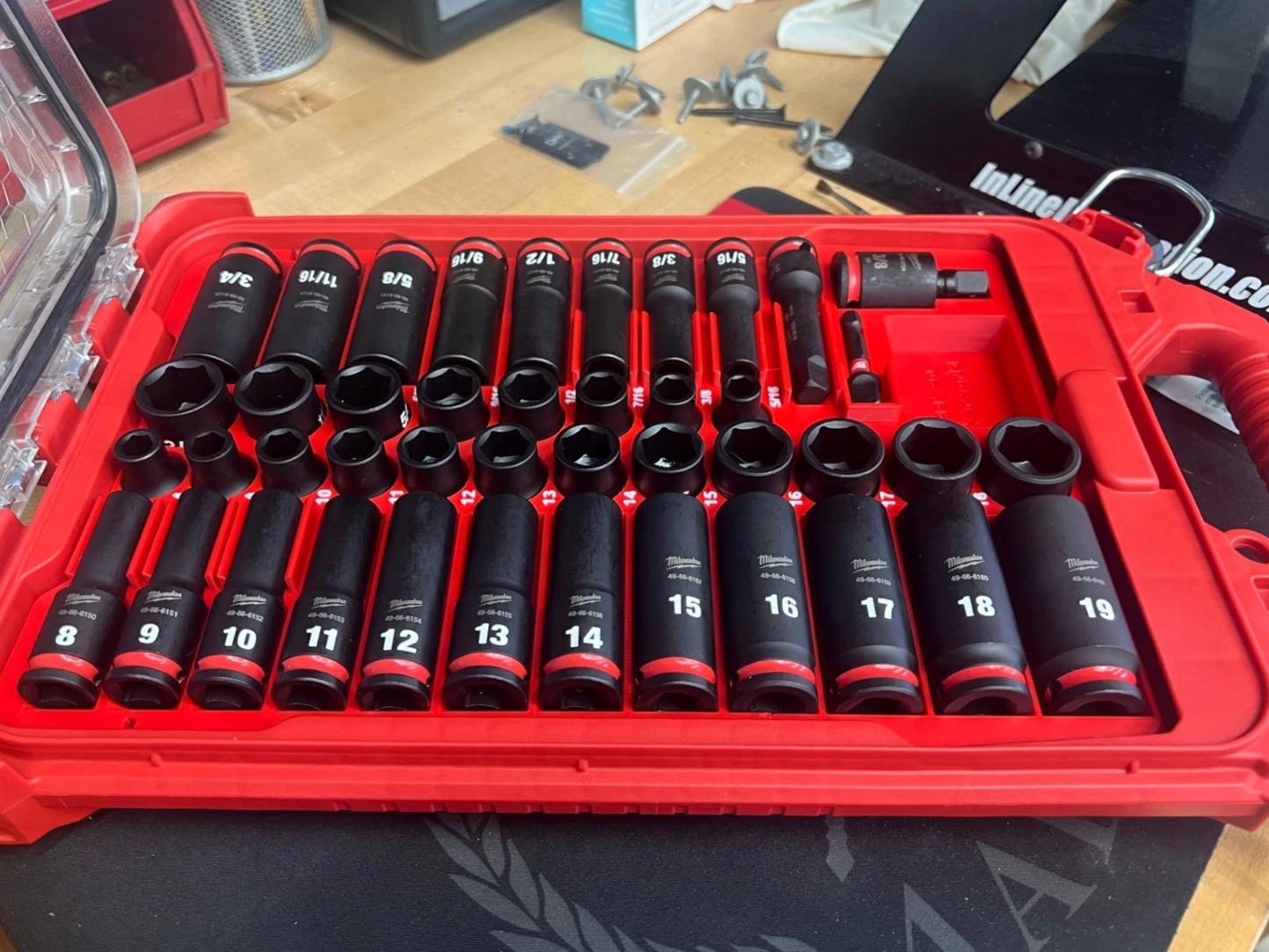milwaukee 3/8in 43pc impact socket packout insert – (insert tray only)